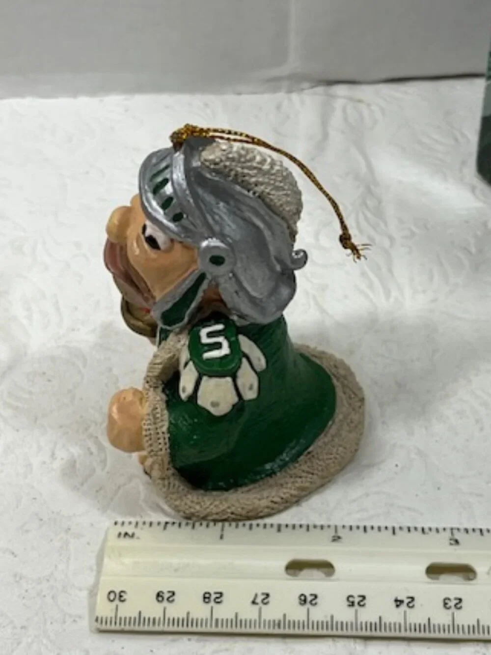 VTG Michigan State University Sparty Mascot Christmas Ornament Collectible 3.5